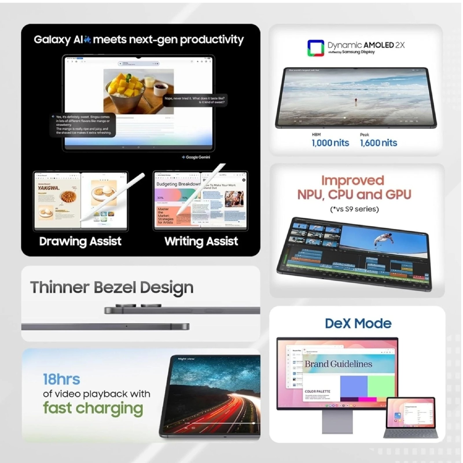 Samsung Galaxy Tab S11 (256GB, Moonstone Grey) - Image 3